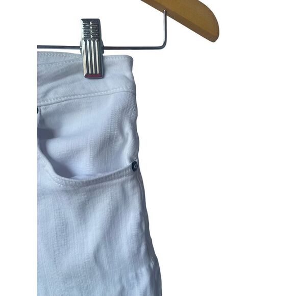 AOLA Jeans Los Angeles Zoe ruffle hem jeans white women’s size 25 - Picture 2 of 12